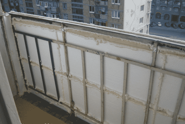 Утепление балкона пенопластом