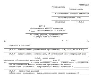 Акт осмотра придомовой территории мкд образец